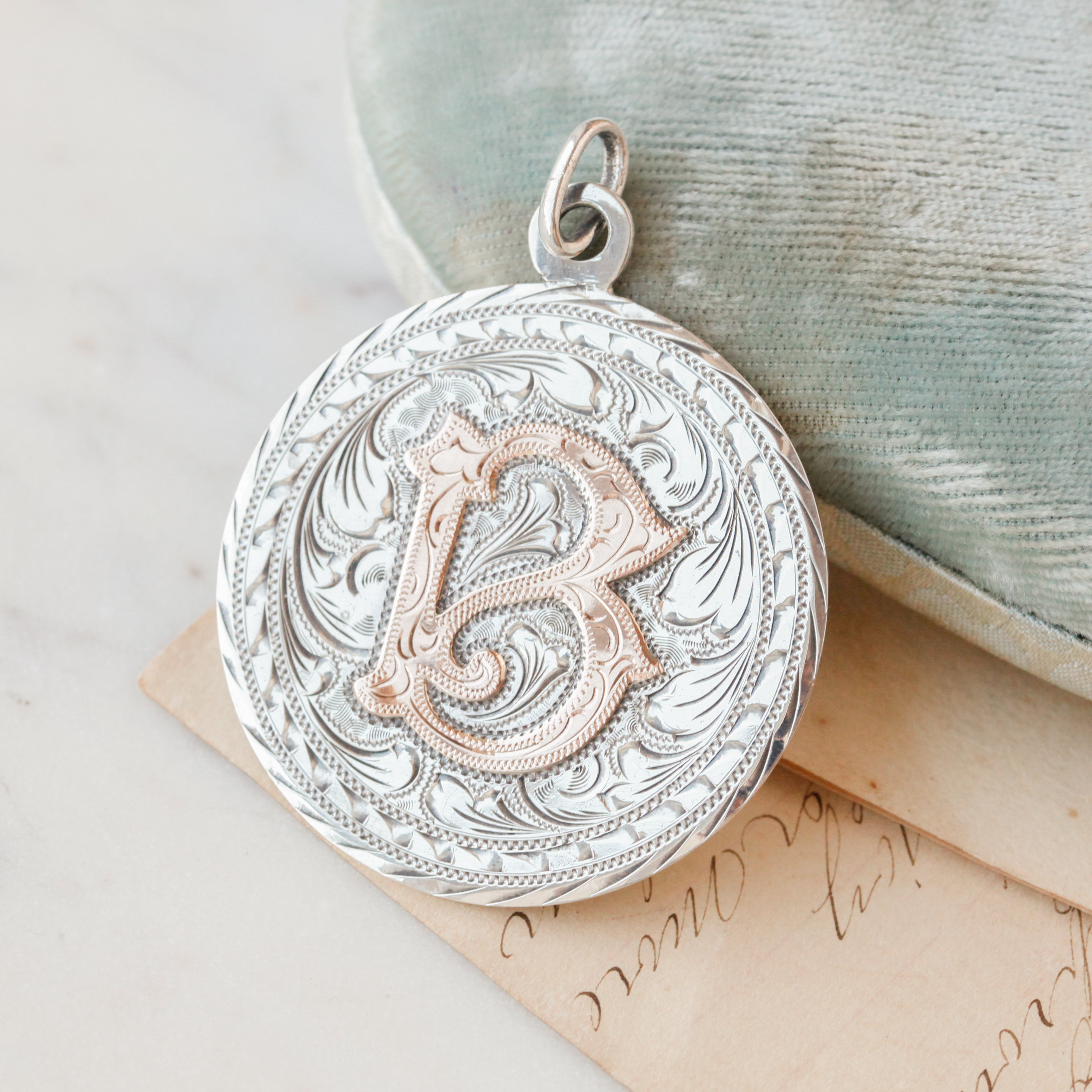 Hand Engraved "B" Medallion