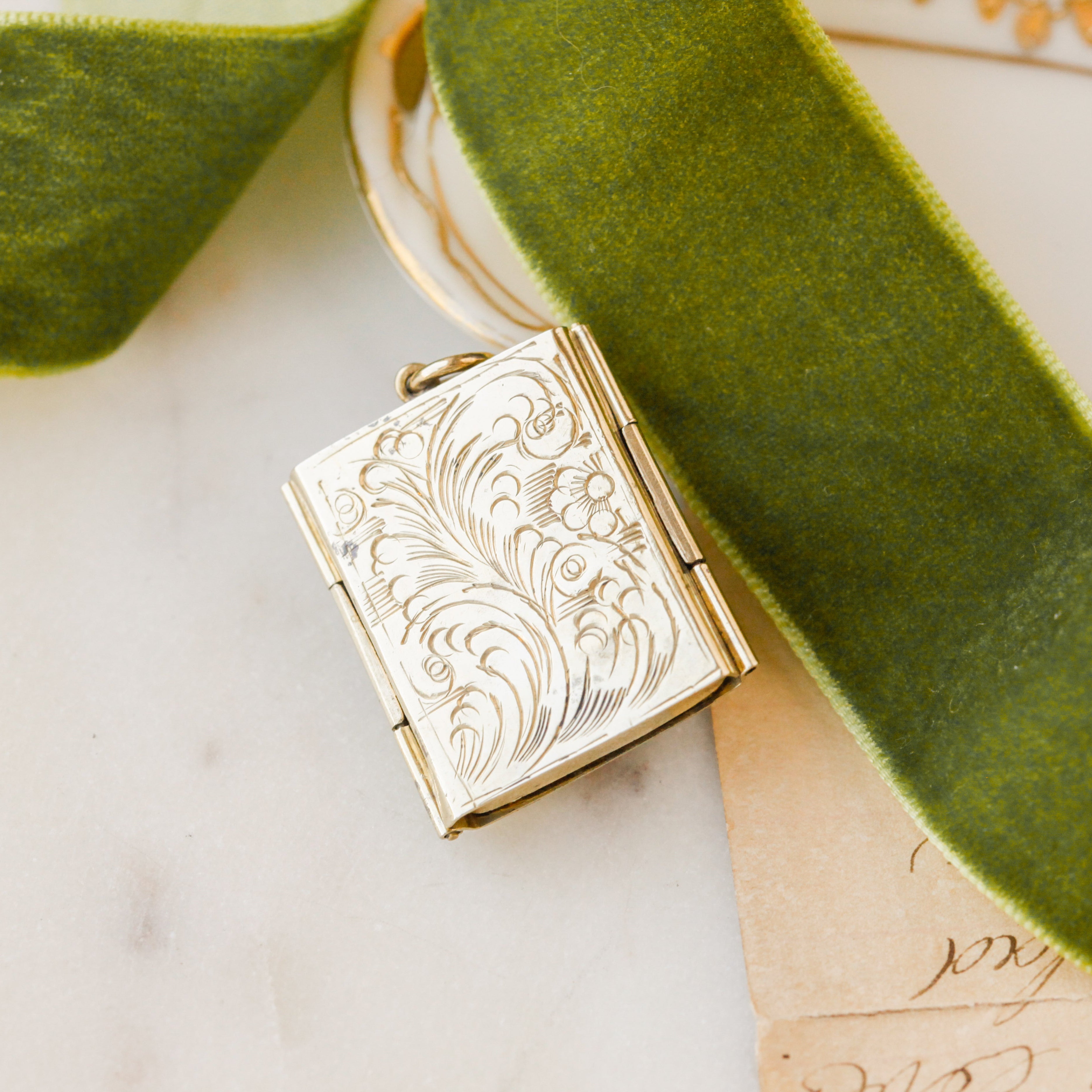 Hana Hinged Book Locket