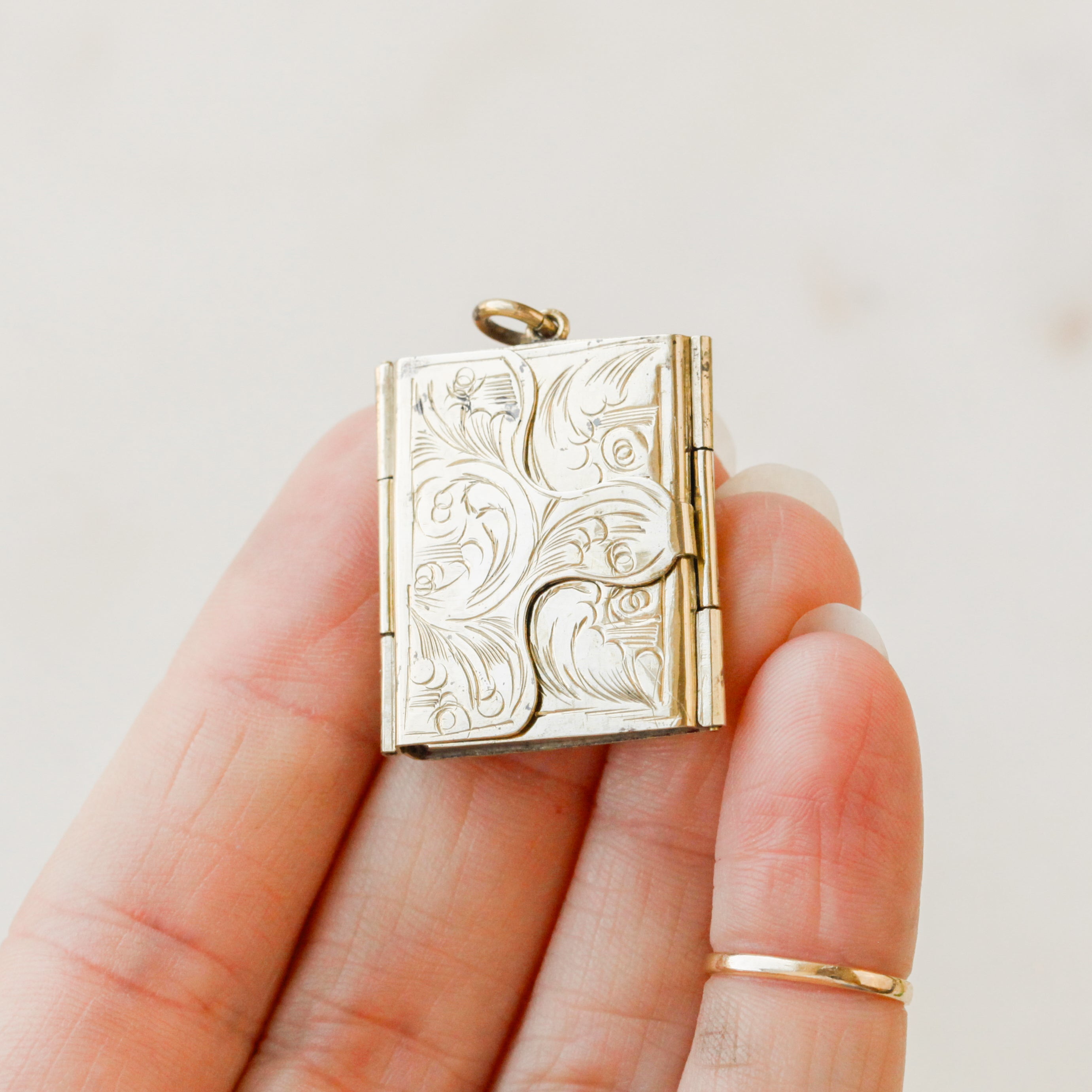 Hana Hinged Book Locket