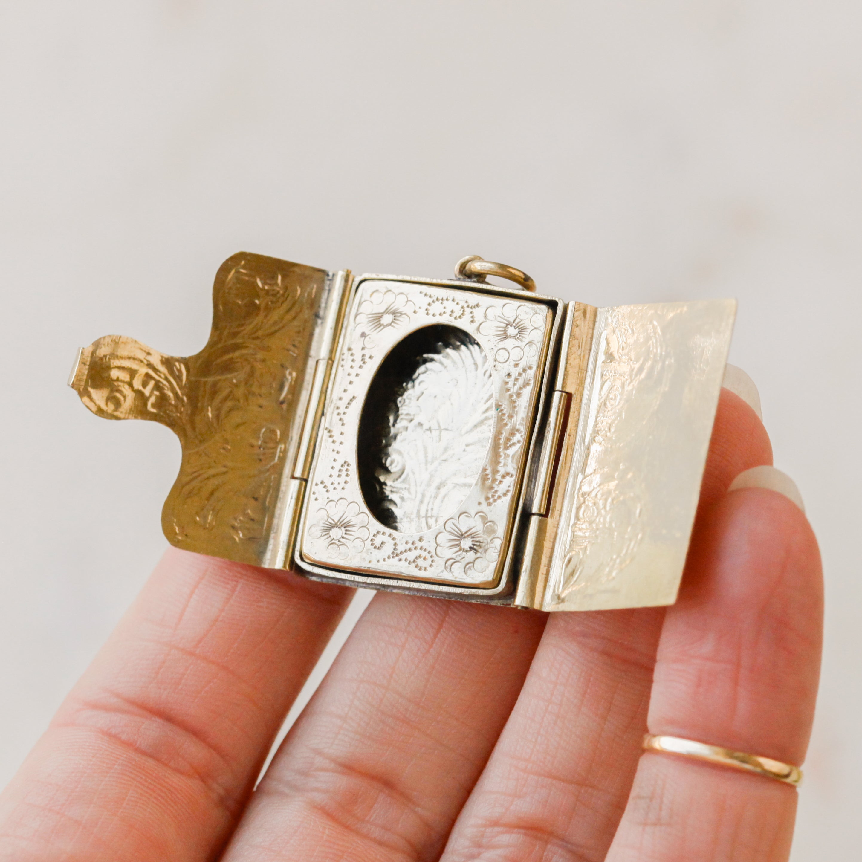 Hana Hinged Book Locket