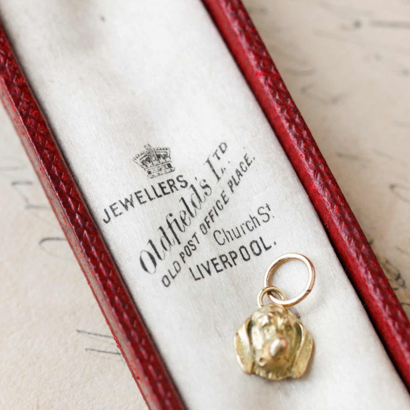 Petite Gold Hound Charm