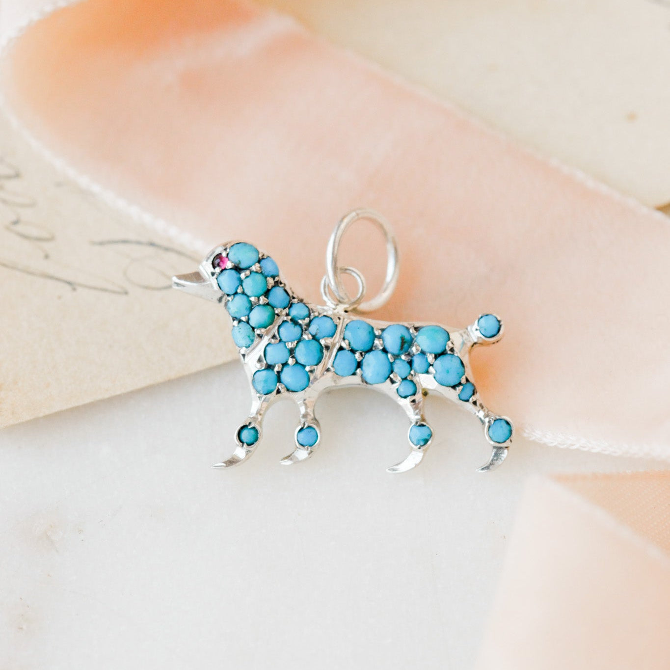 Marcin Turquoise Poodle Pendant