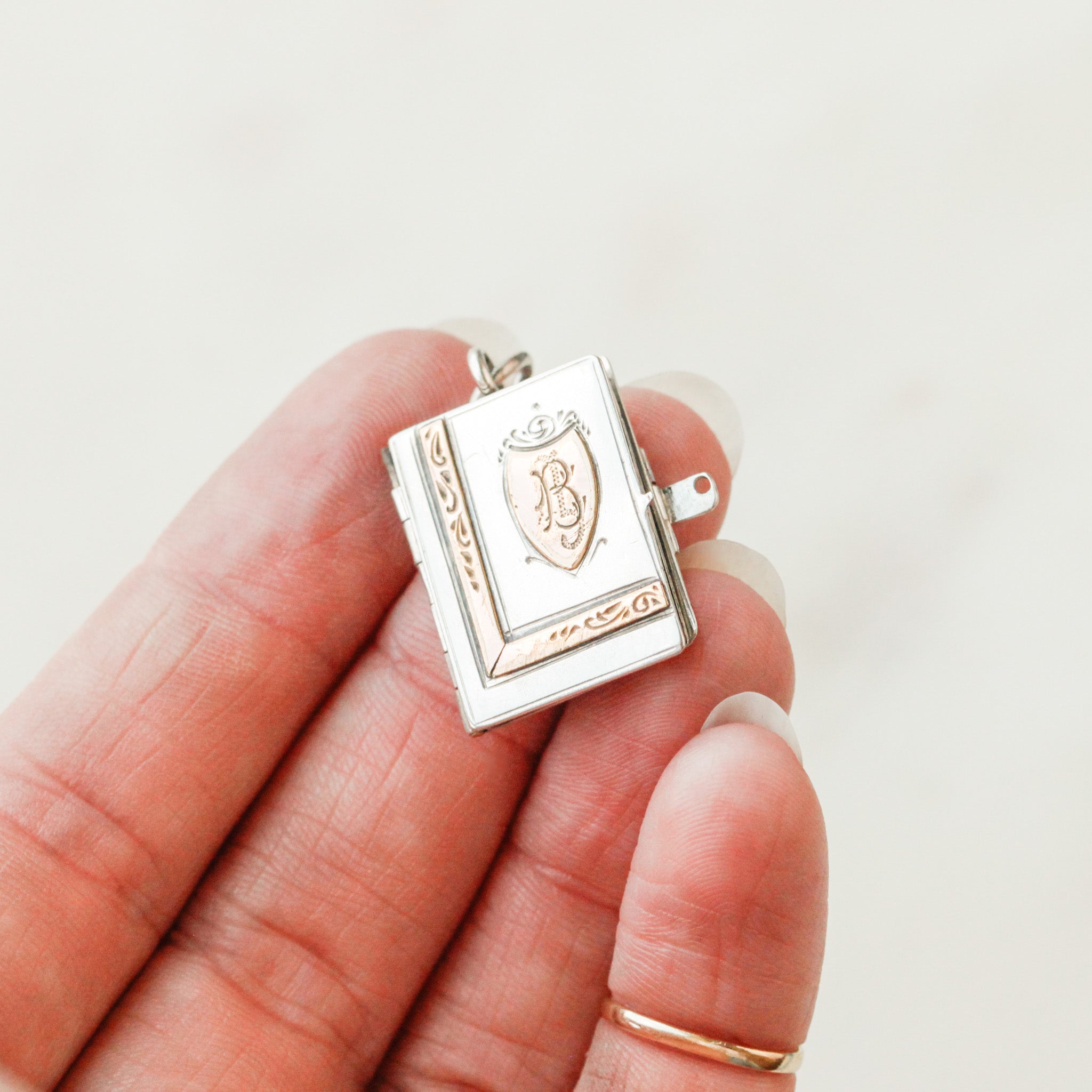 Victorian "B" Book Locket