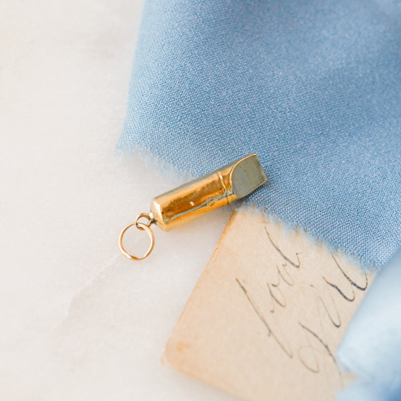 Petite Antique Whistle Charm