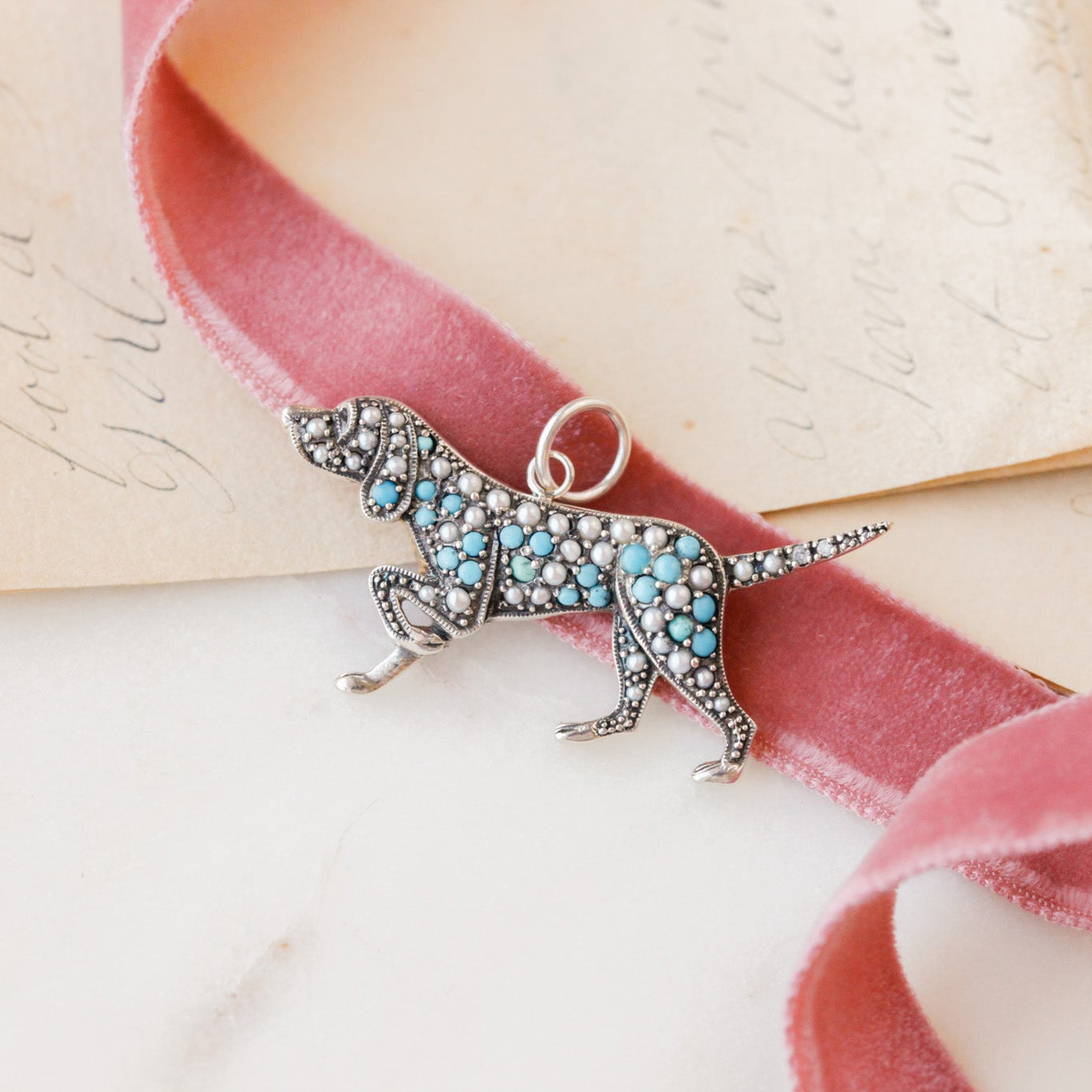 Turquoise Faithful Pointer Pendant