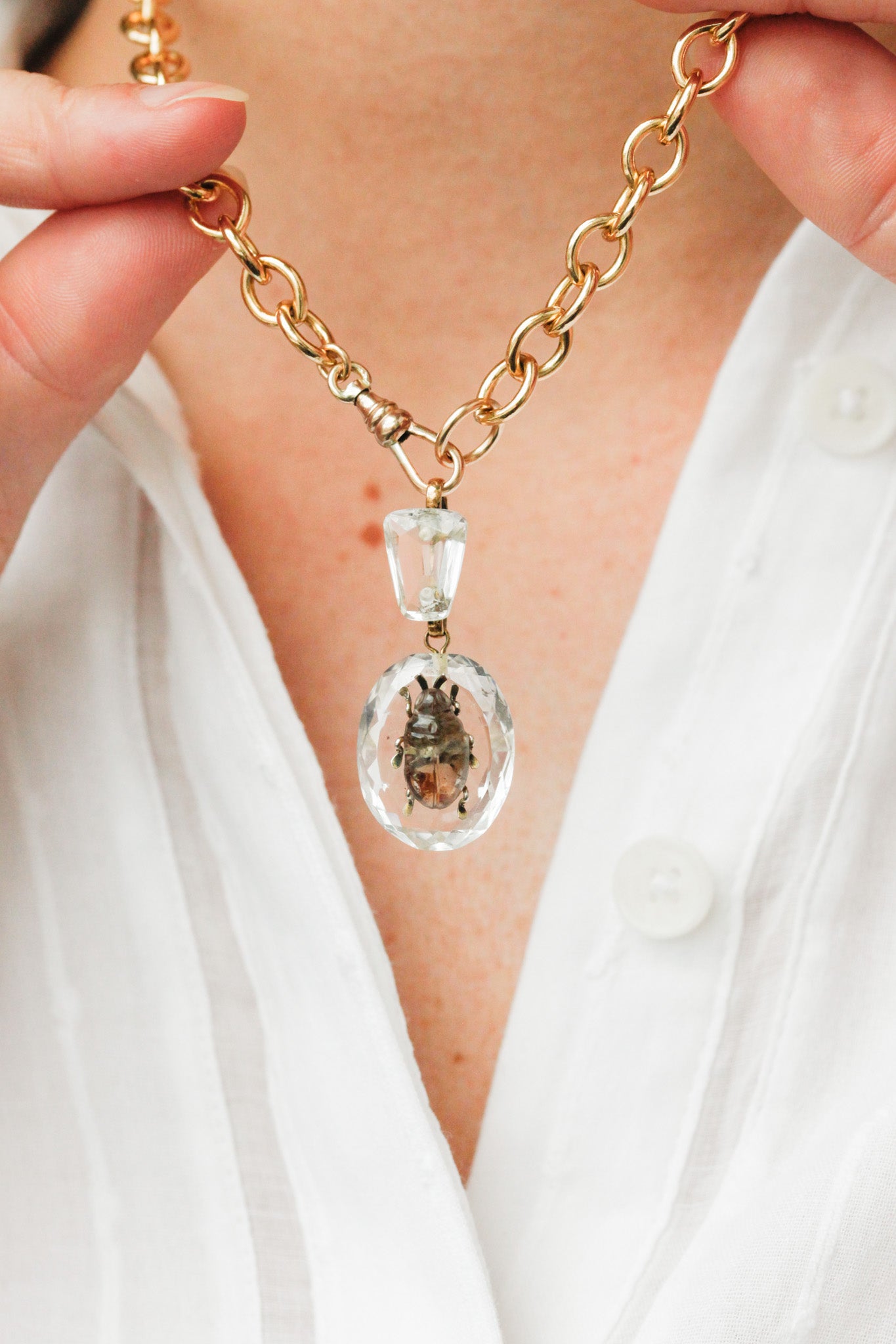 Albie Carved Crystal Beetle