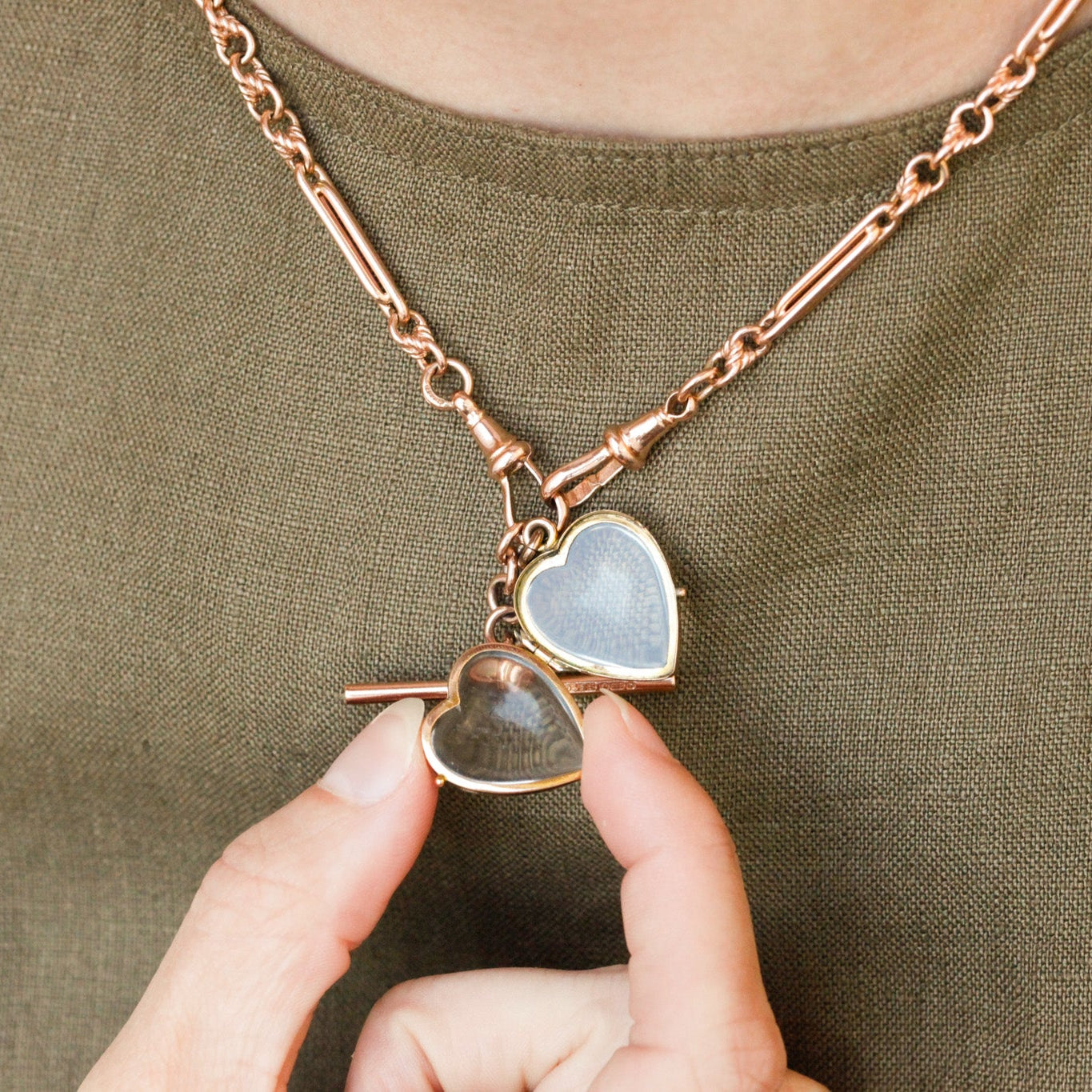 Lover's Rock Crystal Heart Locket