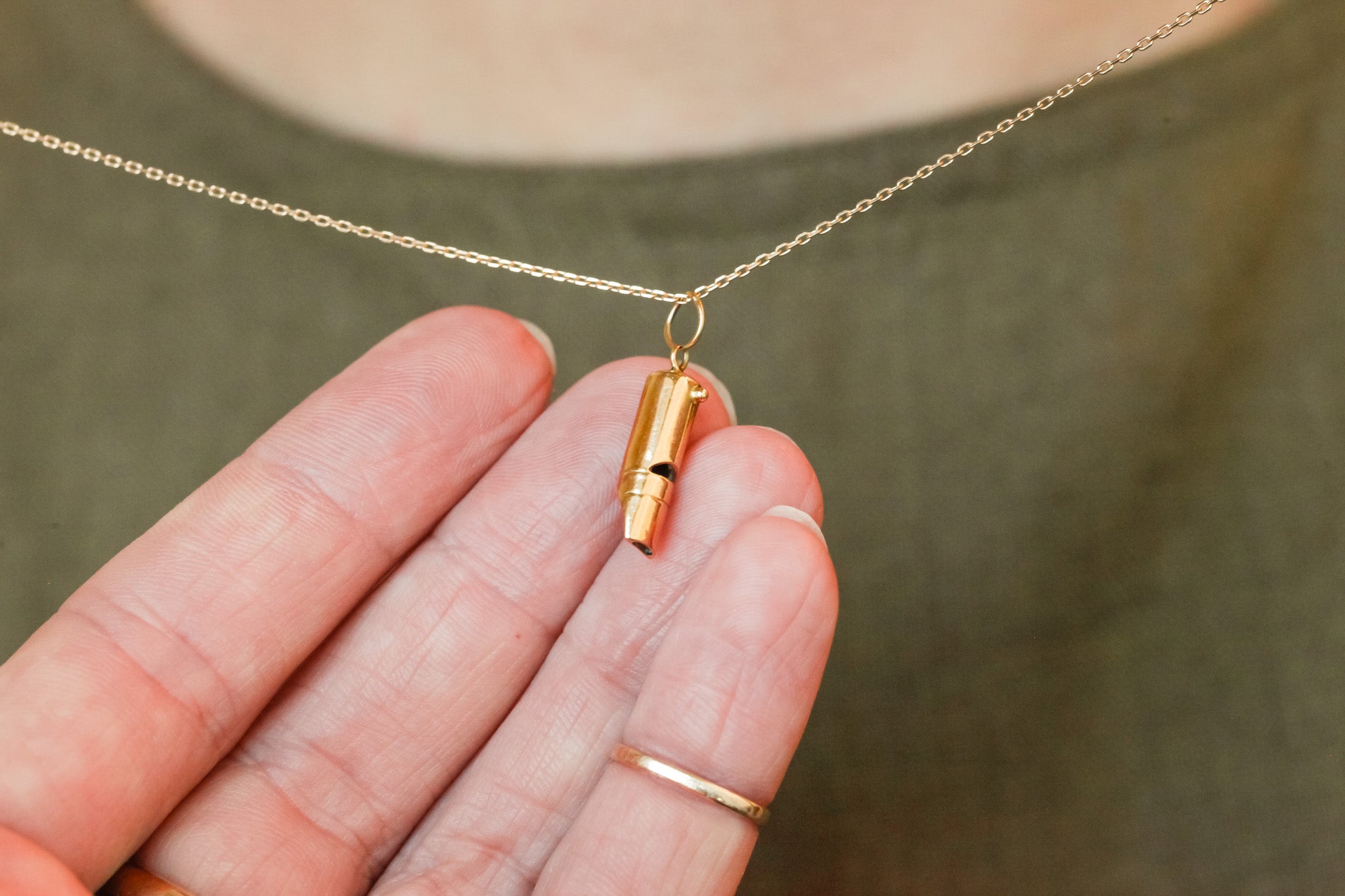Petite Antique Whistle Charm