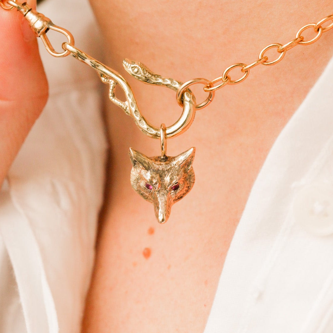 Ruby-Eye Cunning Mr. Fox Charm
