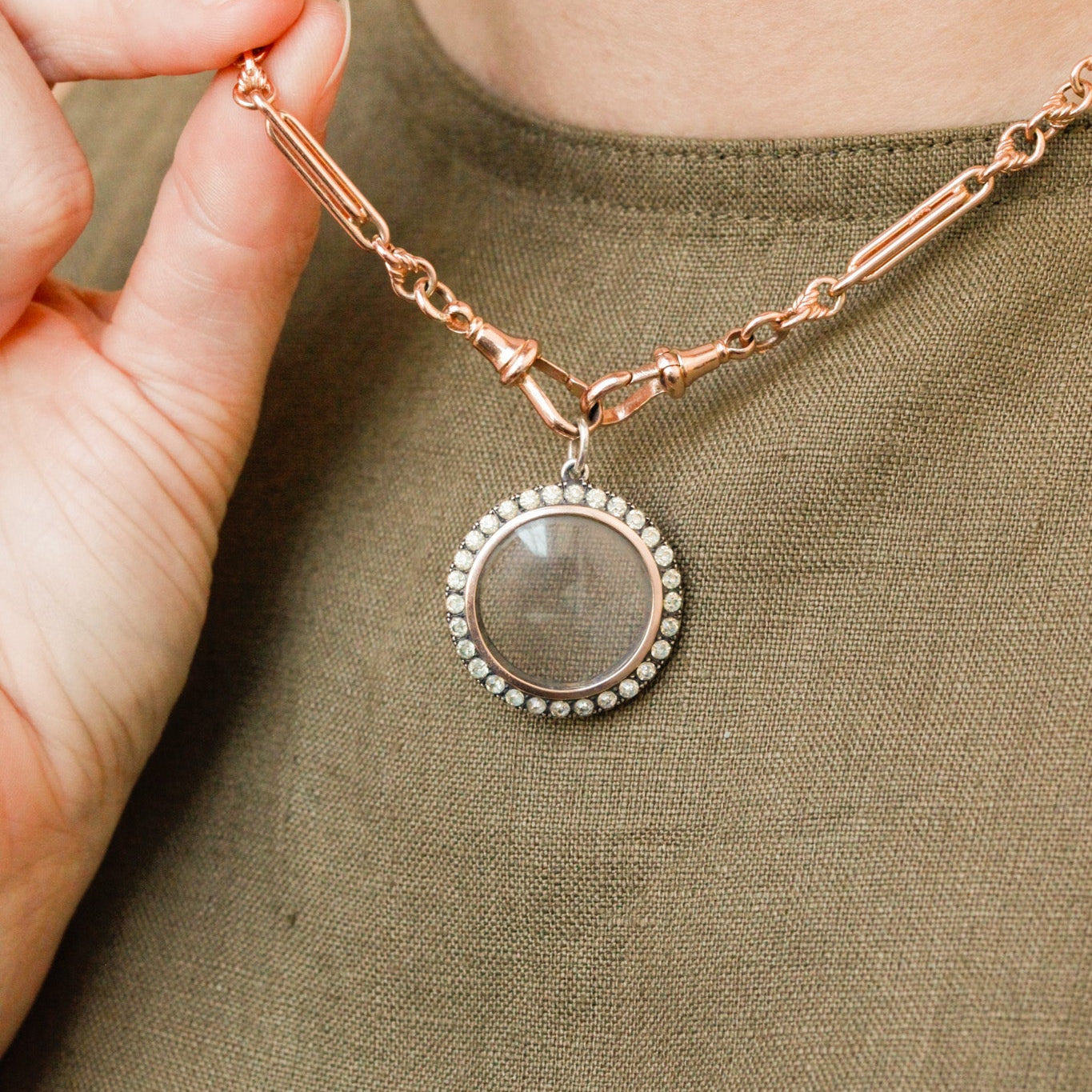 Evie Paste Stone Locket