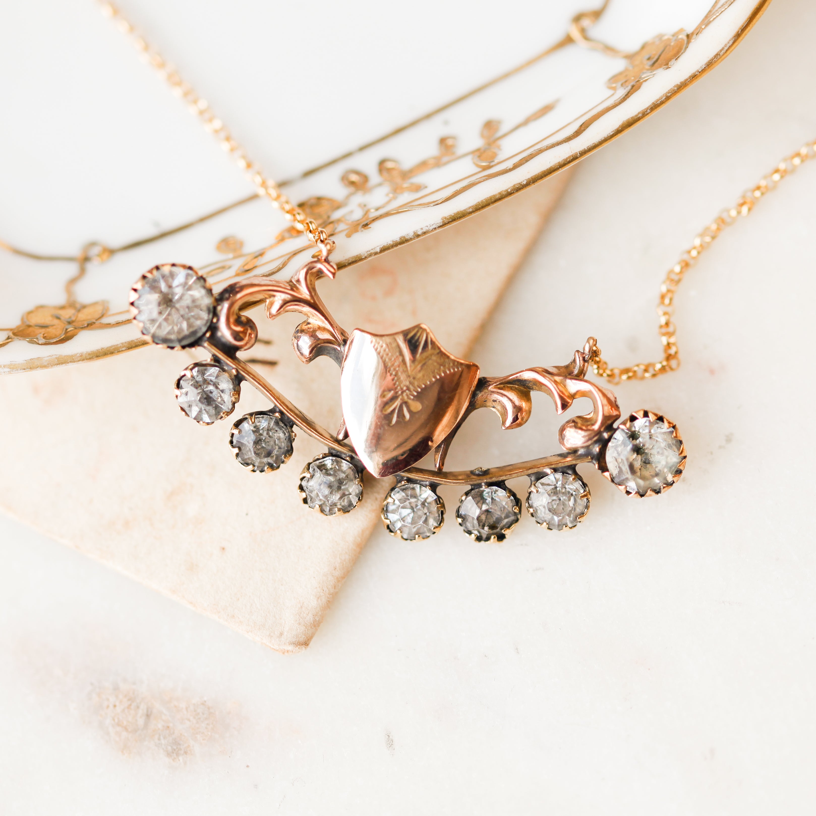 Victorian Shield Bar Pendant