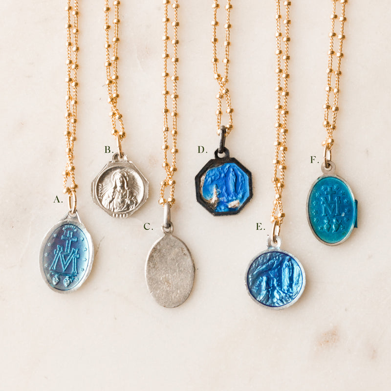 Medium Enameled Saint Pendants