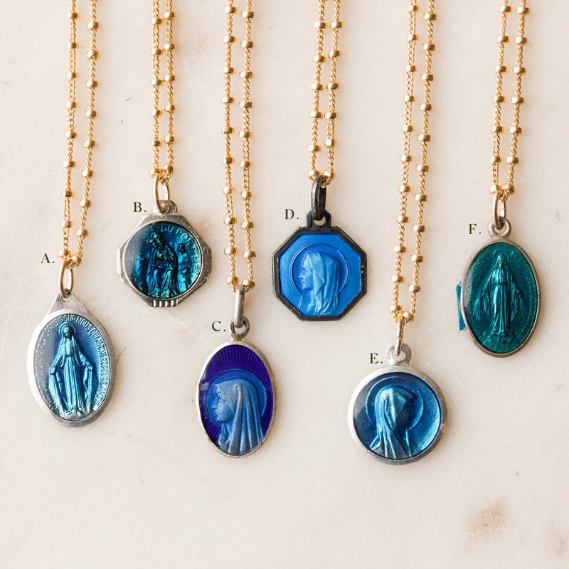 Medium Enameled Saint Pendants