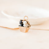 Gold Puppies-In-A-Basket Charm