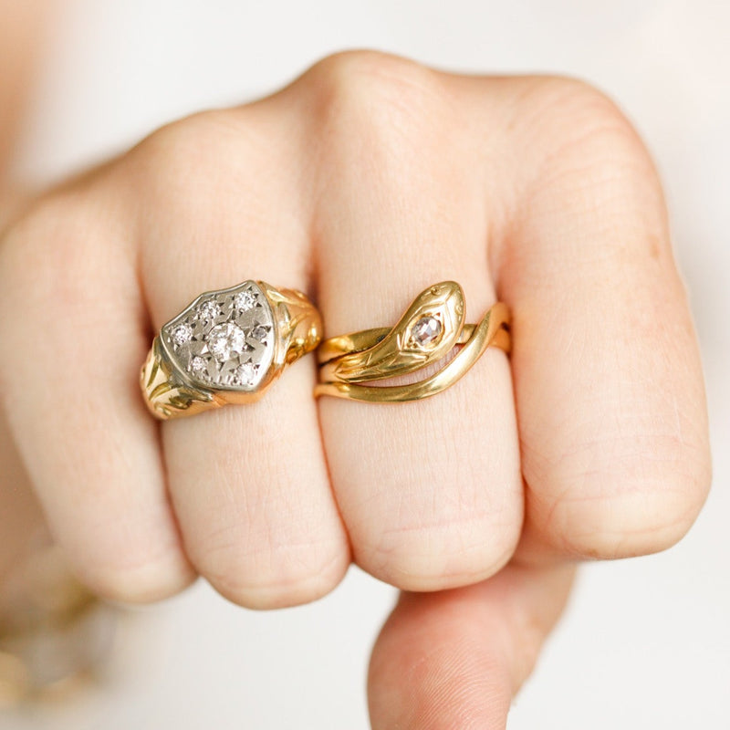 Anicette Diamond Serpent Ring