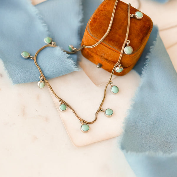 Perrie Turquoise Fringe Necklace