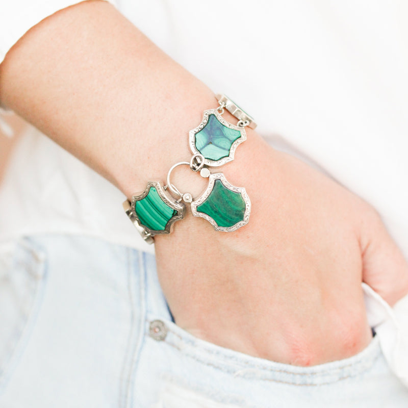 Hidden Locket Malachite Bracelet