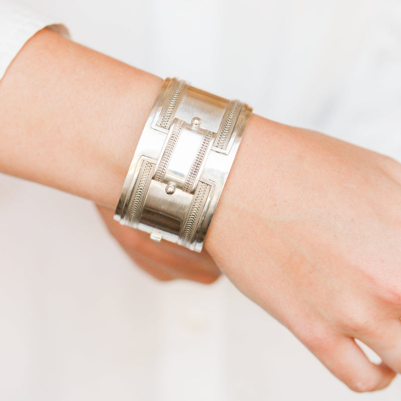 Essie Silver Buckle Bangle