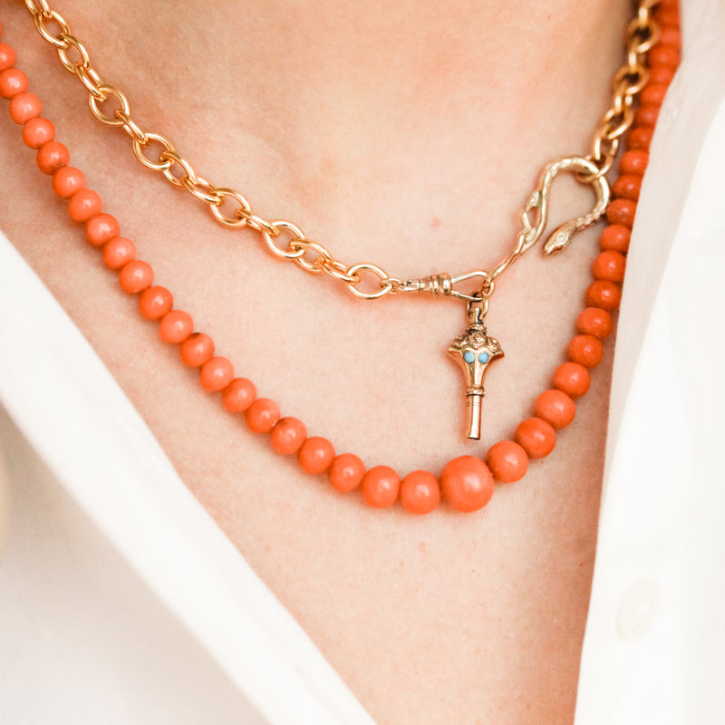 Kara Victorian Coral Necklace