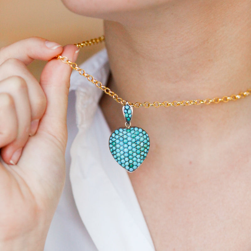 Lorrie Turquoise Heart Pendant