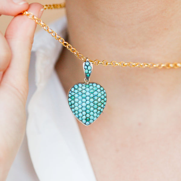 Lorrie Turquoise Heart Pendant