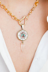 Bejeweled Insect Pendant
