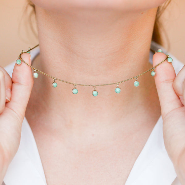 Perrie Turquoise Fringe Necklace