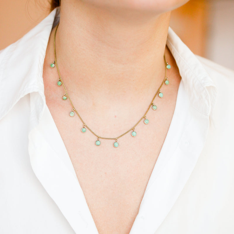 Perrie Turquoise Fringe Necklace