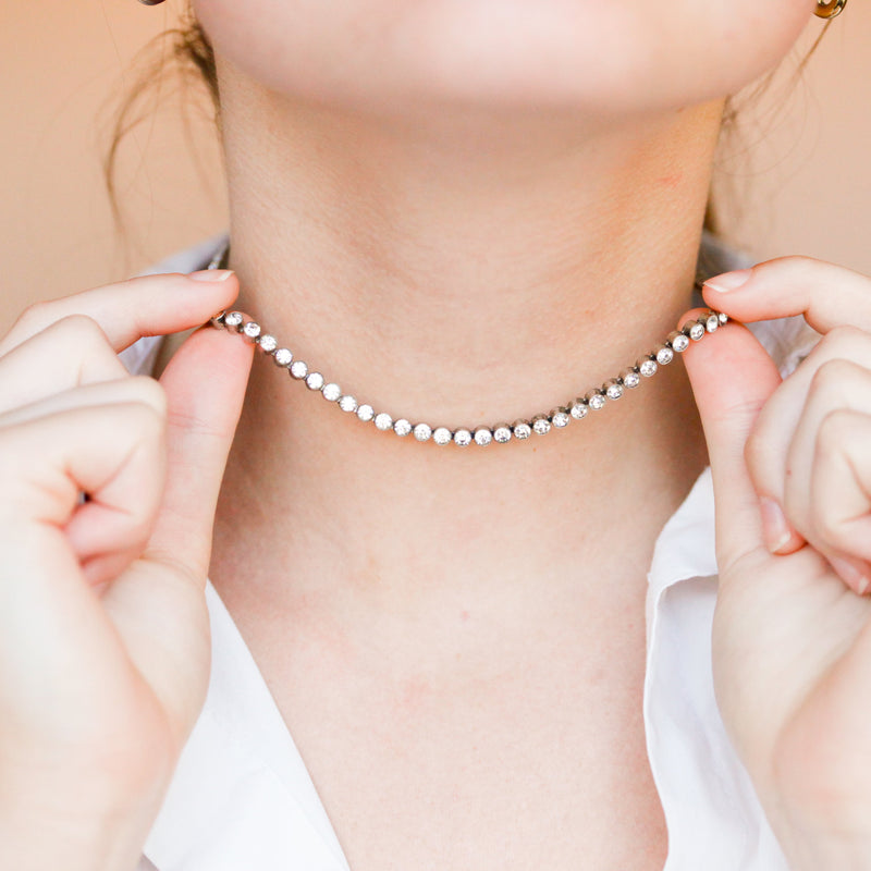 Edwardian Paste Tennis Necklace