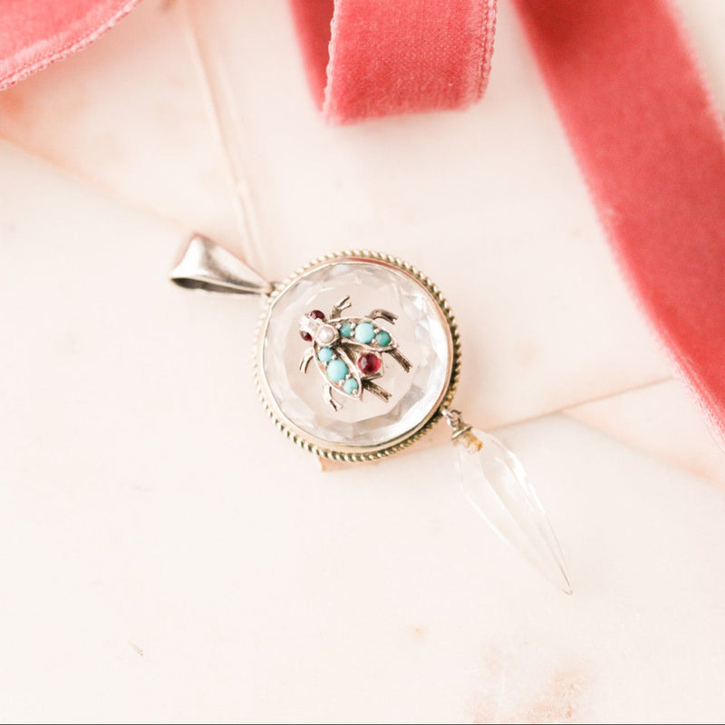 Bejeweled Insect Pendant