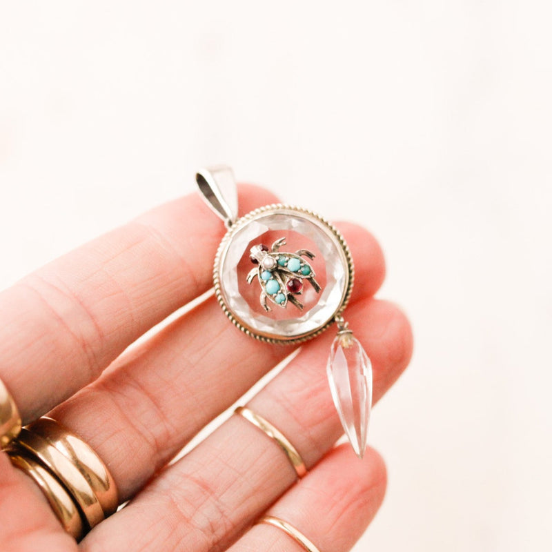 Bejeweled Insect Pendant