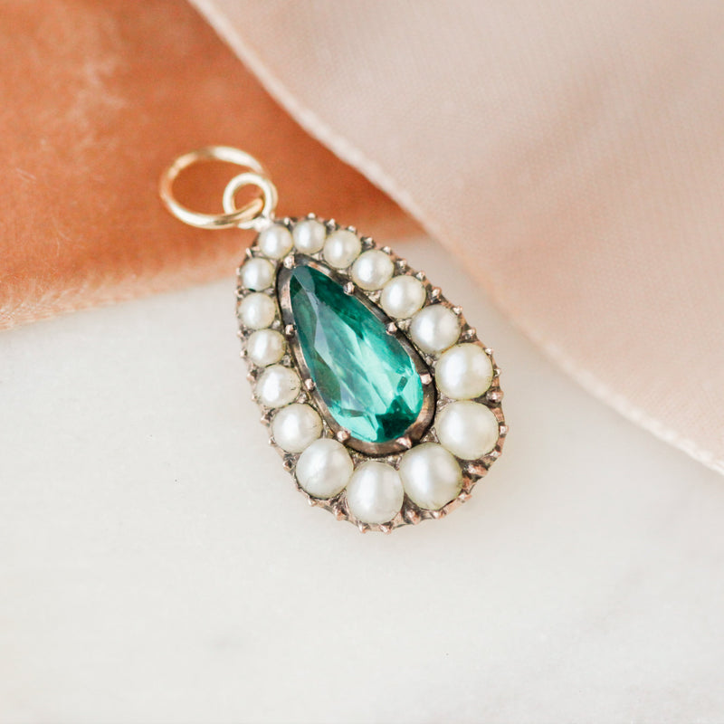 Georgian Paste + Pearl Pendant