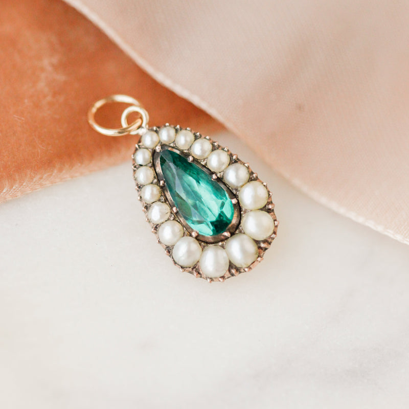Georgian Paste + Pearl Pendant