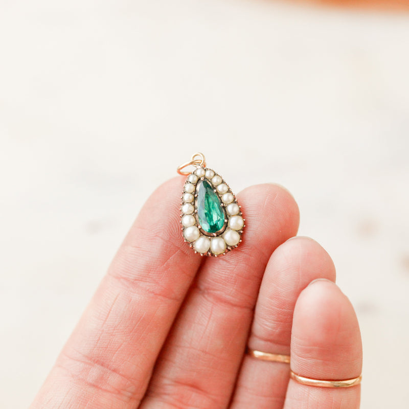 Georgian Paste + Pearl Pendant