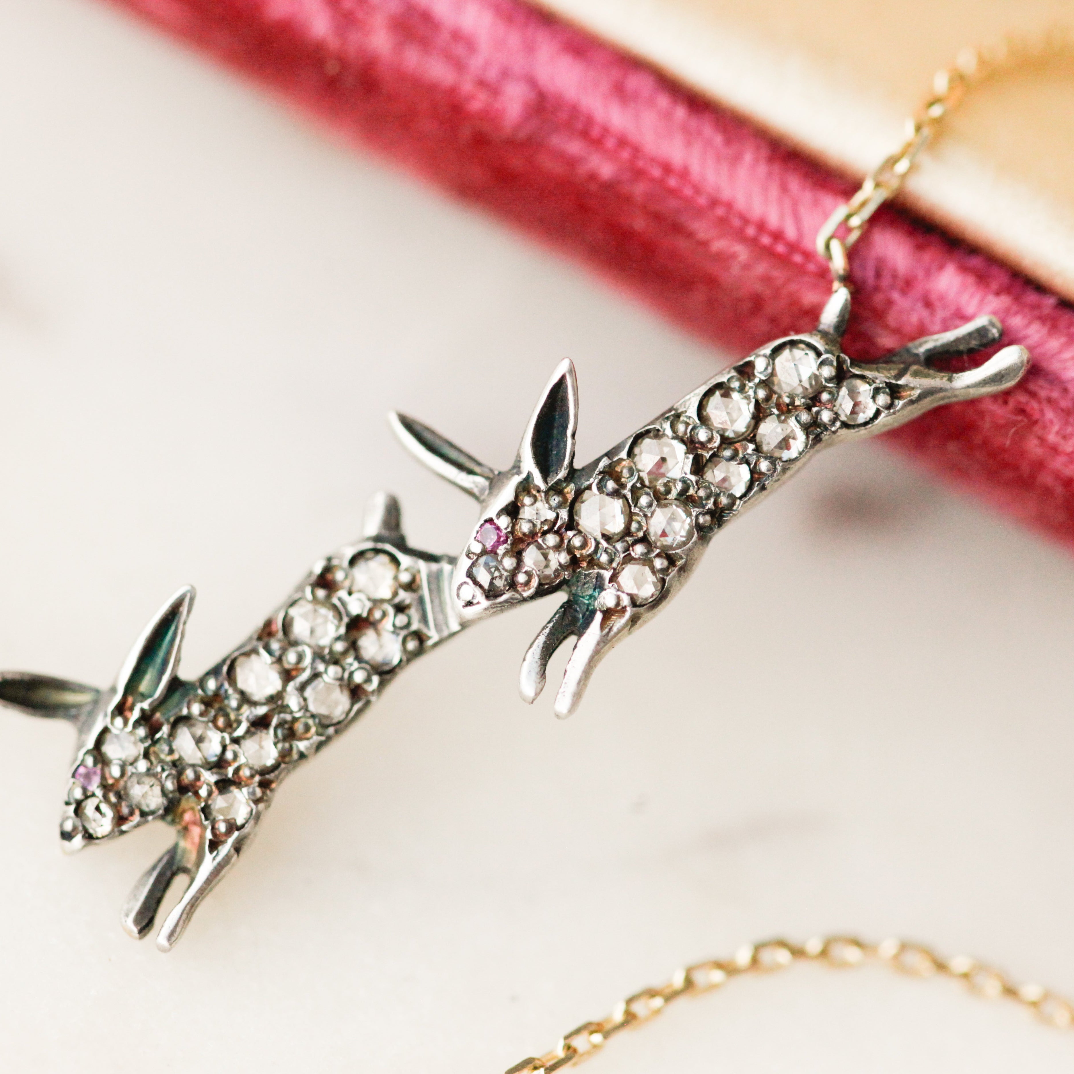 Diamond Bunny Necklace