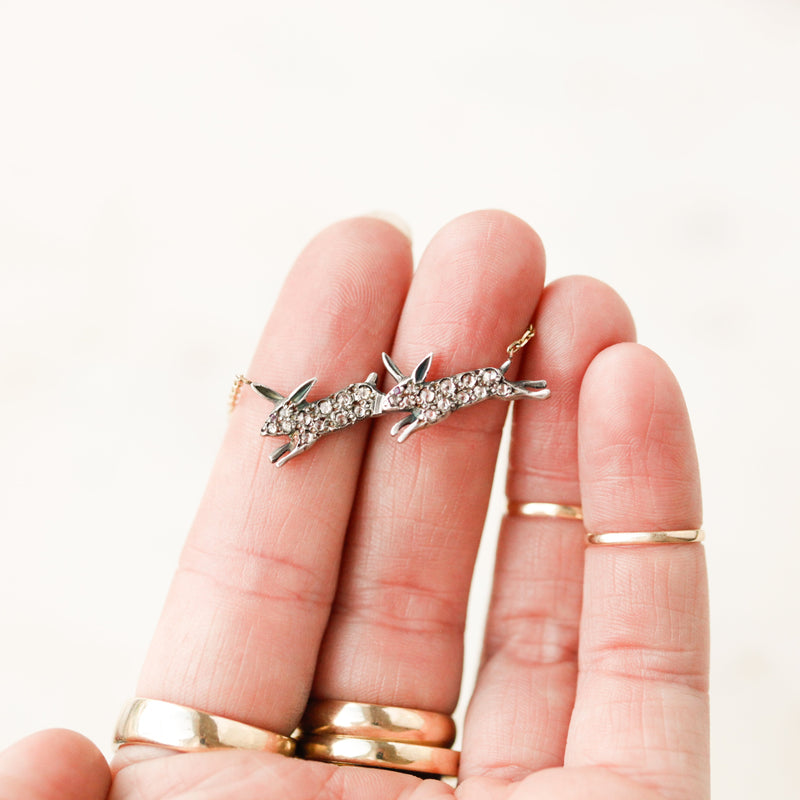 Diamond Bunny Necklace