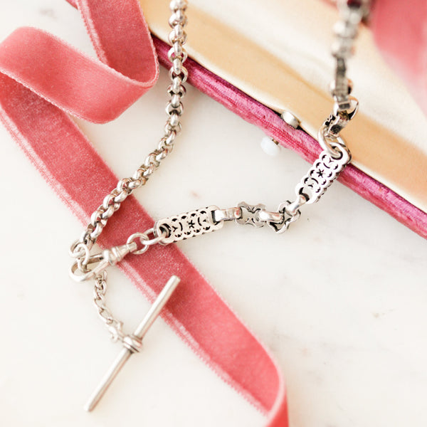 Celestial Sterling Albert Toggle Necklace