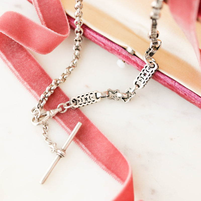 Celestial Sterling Albert Toggle Necklace