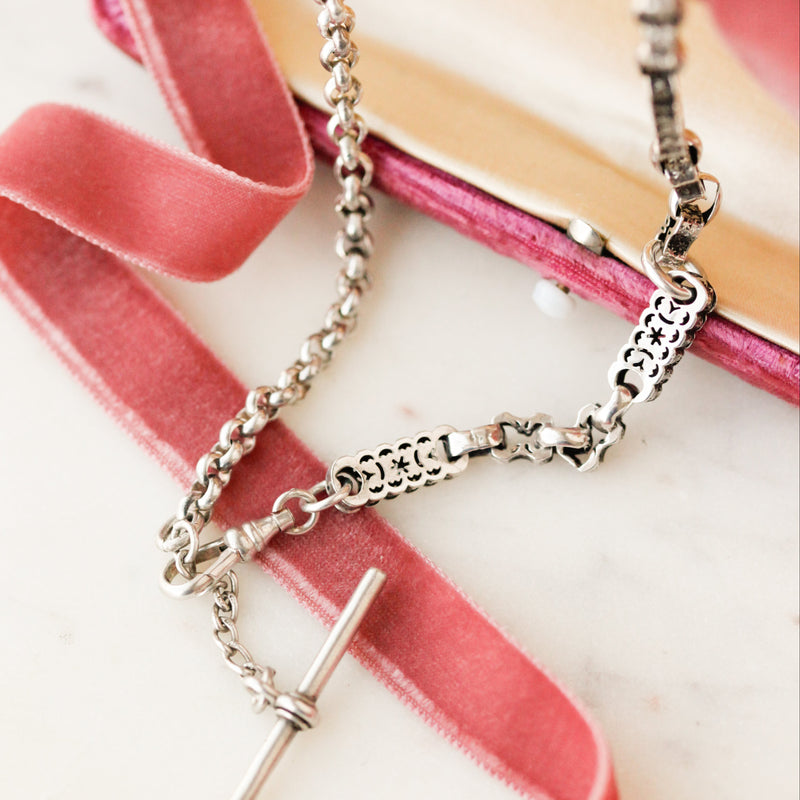 Celestial Sterling Albert Toggle Necklace