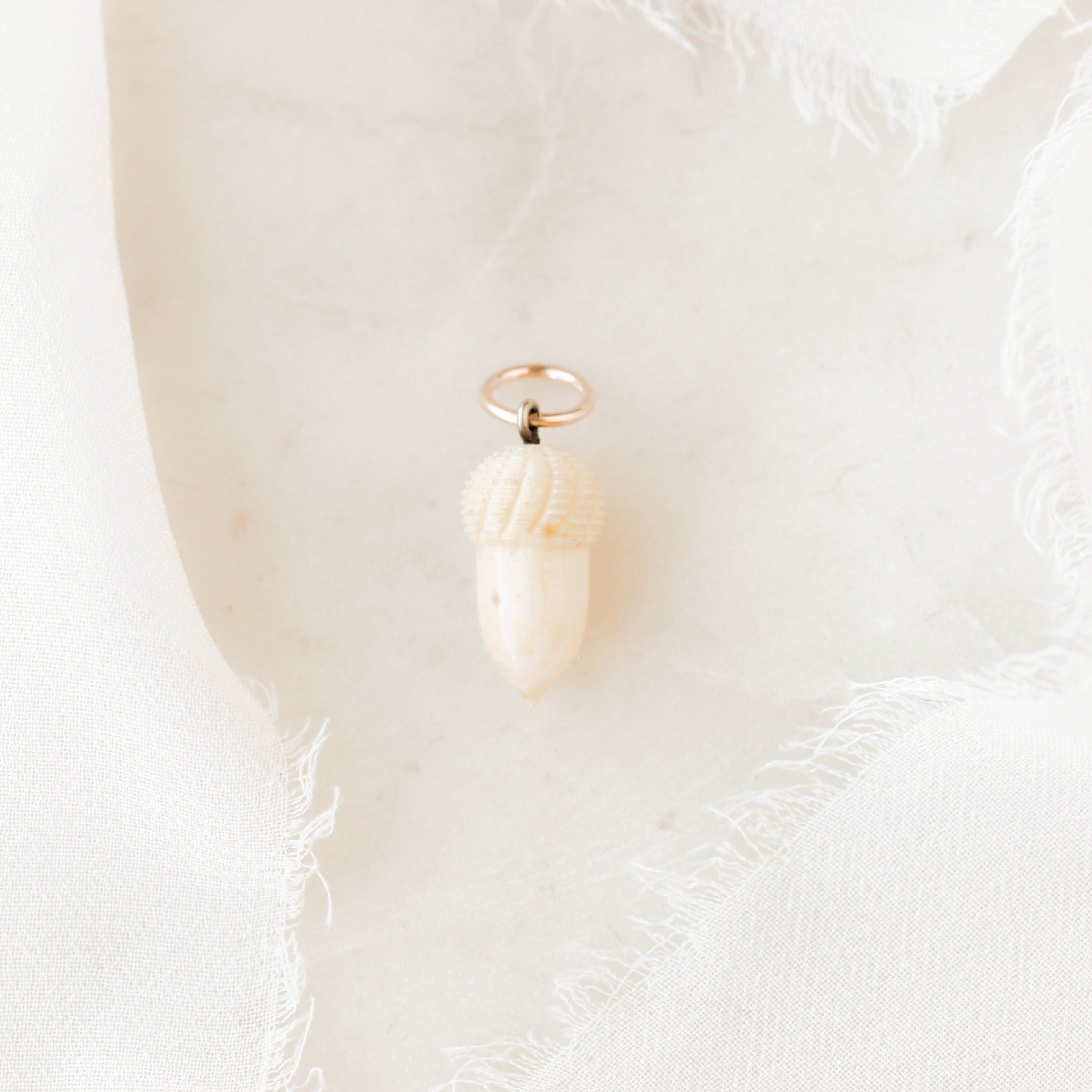 Carved Acorn Charm
