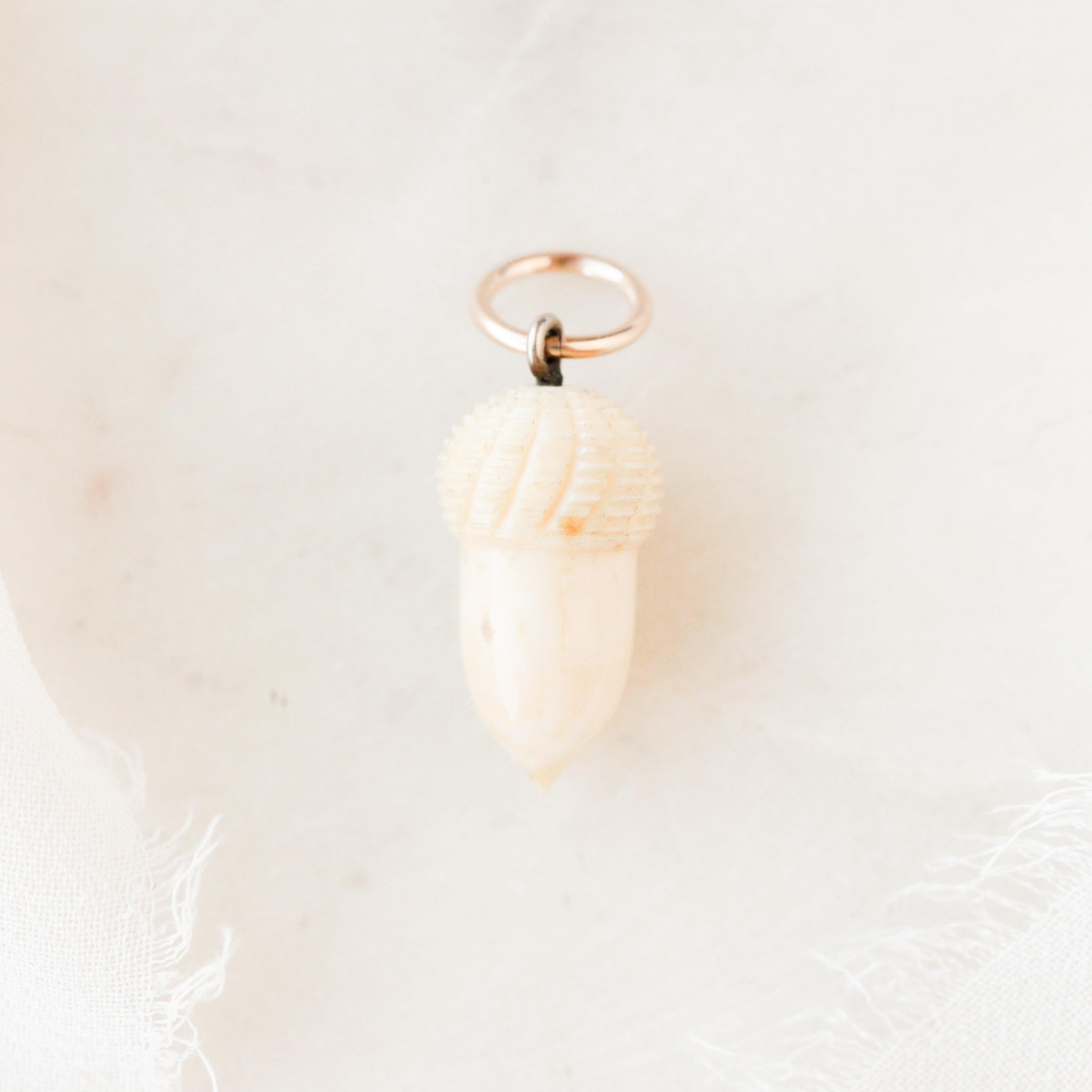 Carved Acorn Charm