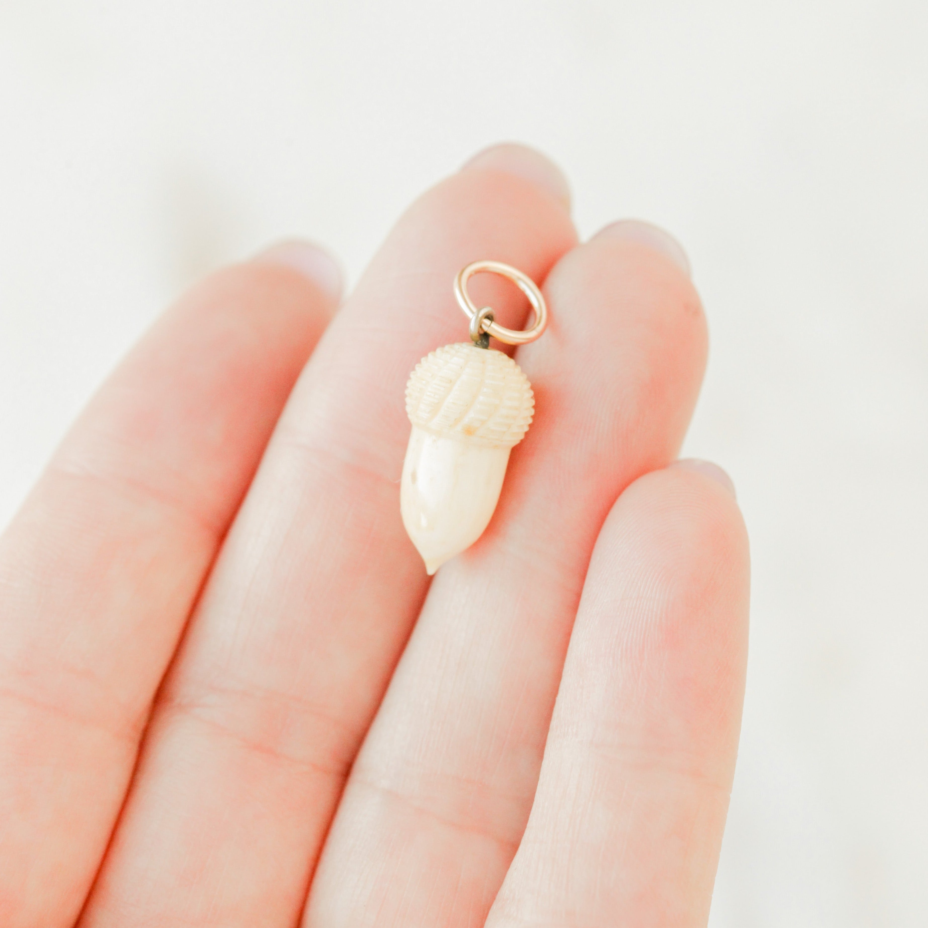 Carved Acorn Charm