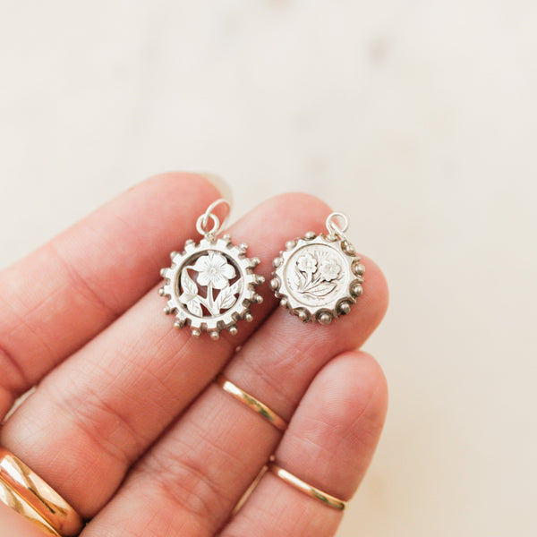 Sterling Silver Floral Charms
