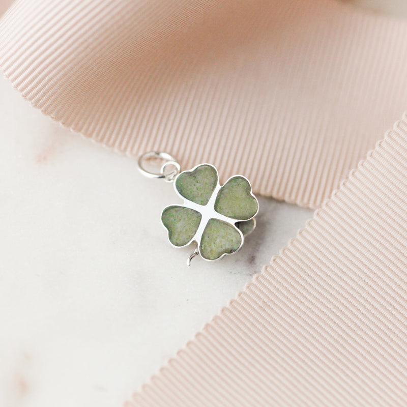 Lucky Connemara Marble Shamrock Charm