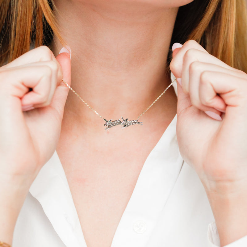 Diamond Bunny Necklace