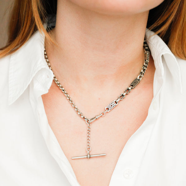Celestial Sterling Albert Toggle Necklace