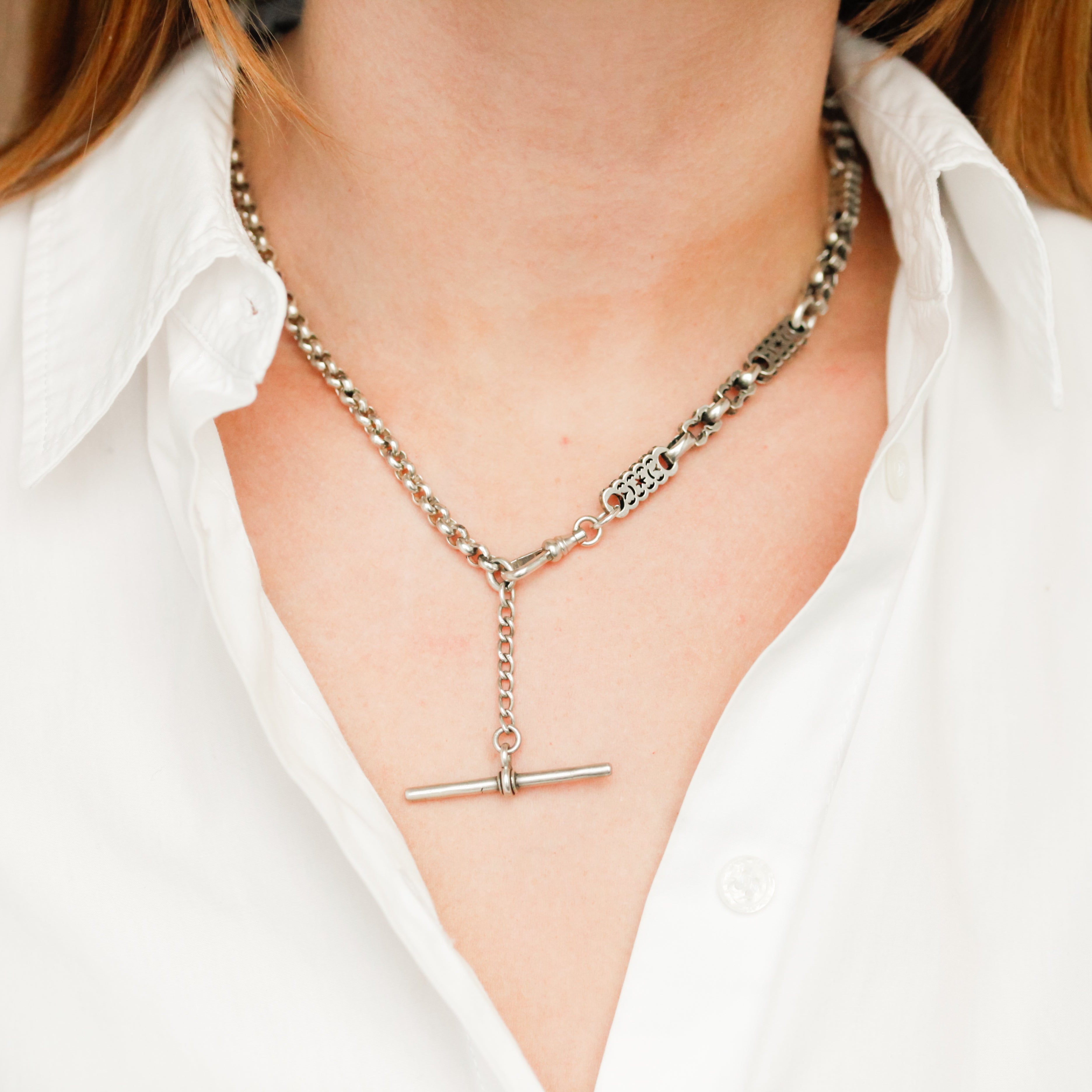 Celestial Sterling Albert Toggle Necklace