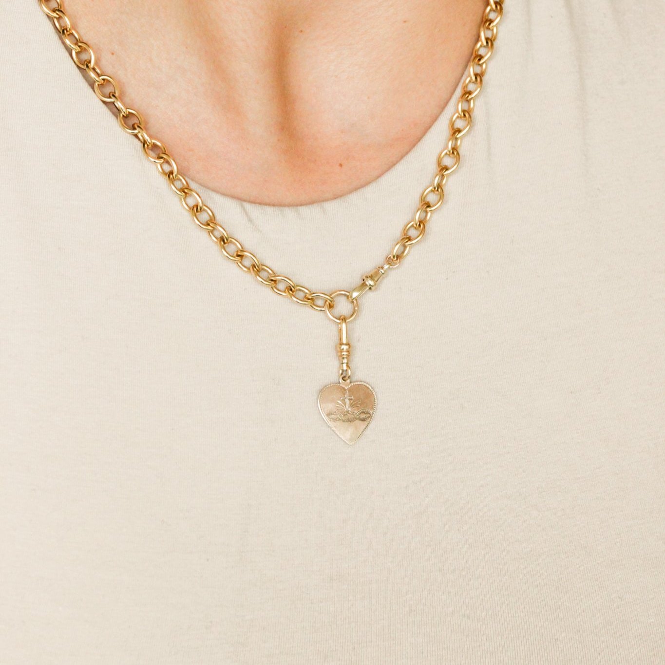 Love + Faith Heart Charm