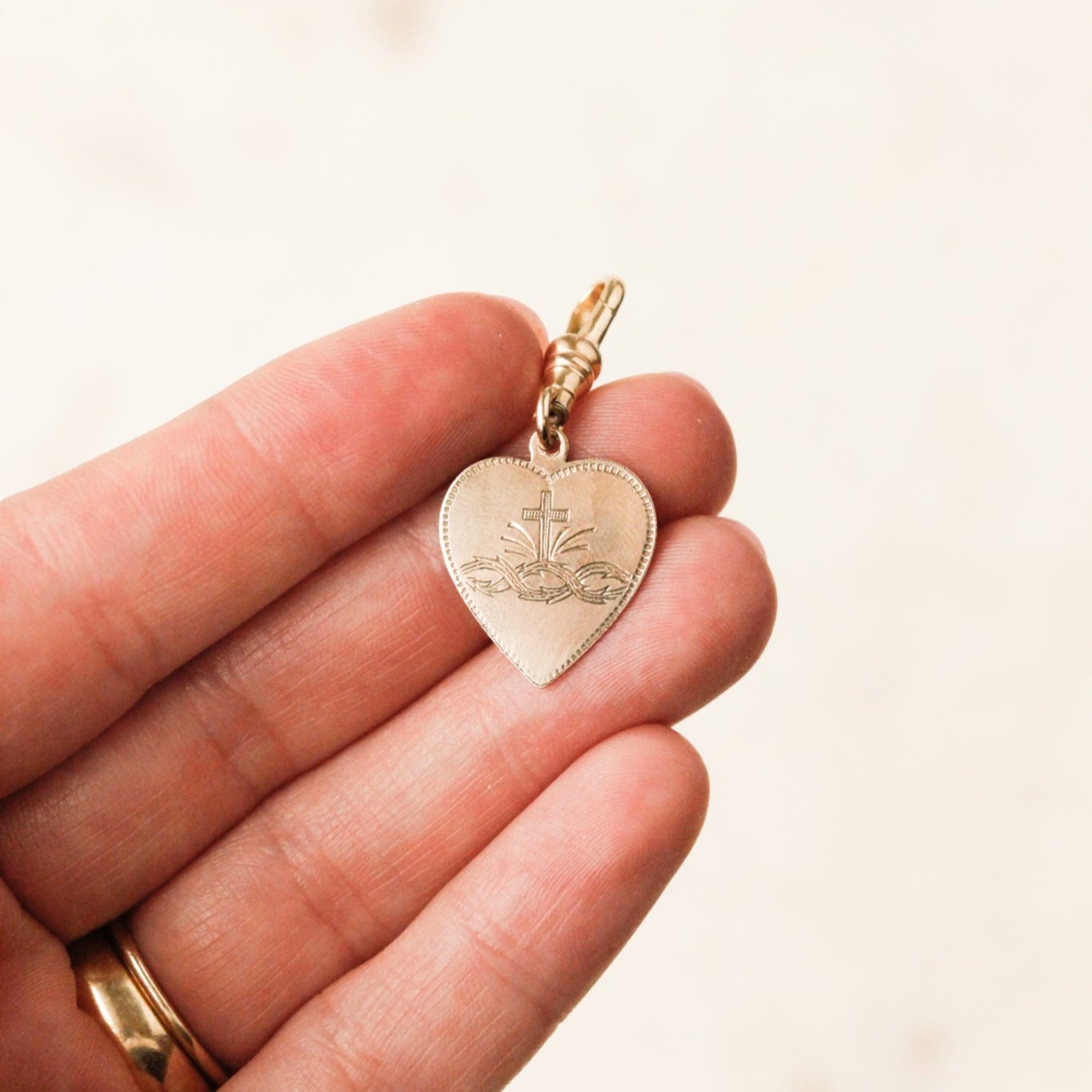 Love + Faith Heart Charm