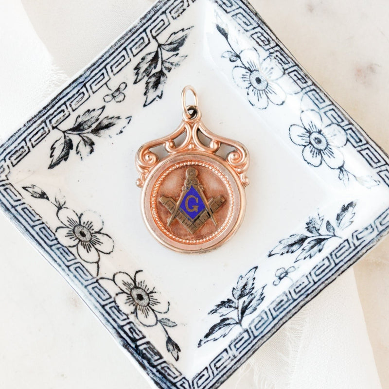 Enameled Masonic Charm